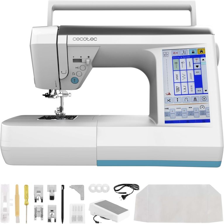 Cecotec Machine à Coudre Numérique BelleCouture 36000 Control, Écran Tactile 7 pouces, 360 Points