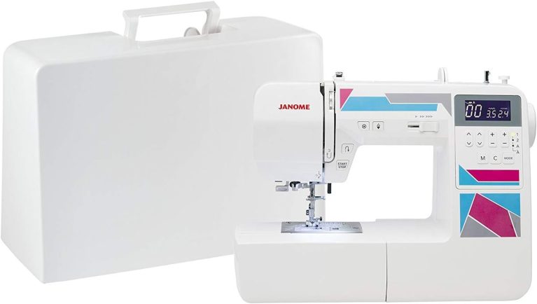 Janome MOD-200 Machine à coudre informatisée avec 200 points, 12 boutonnières automatiques et alphabet intégré
